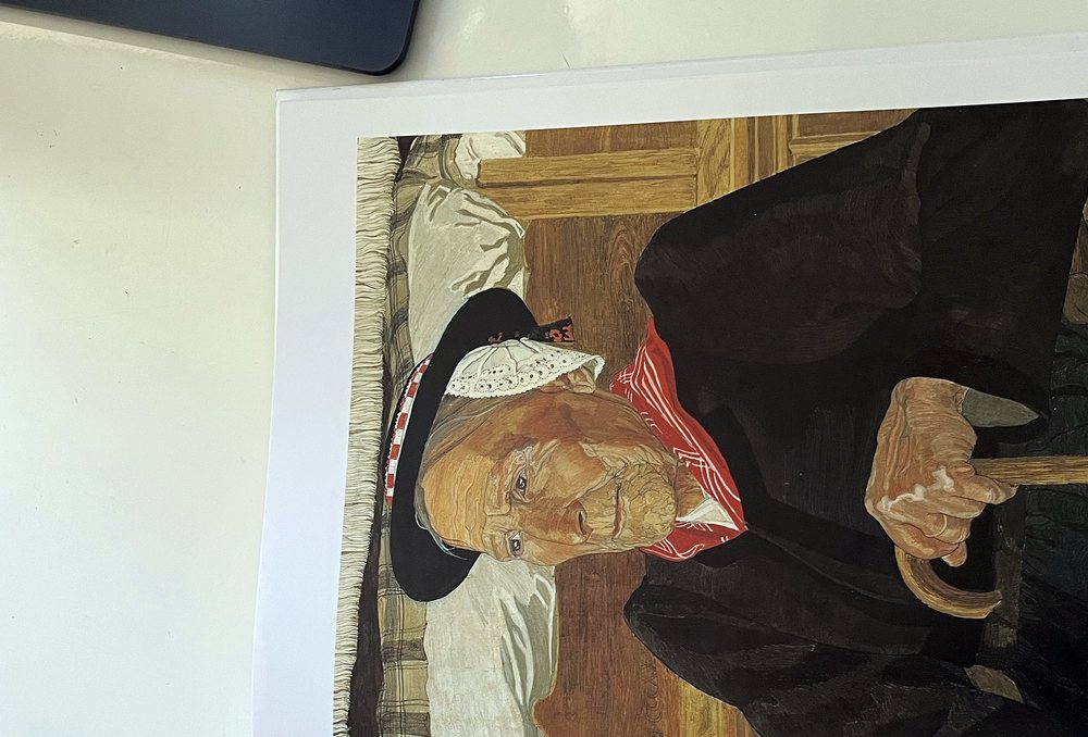 Raphy Dallèves, Vieille femme à la canne