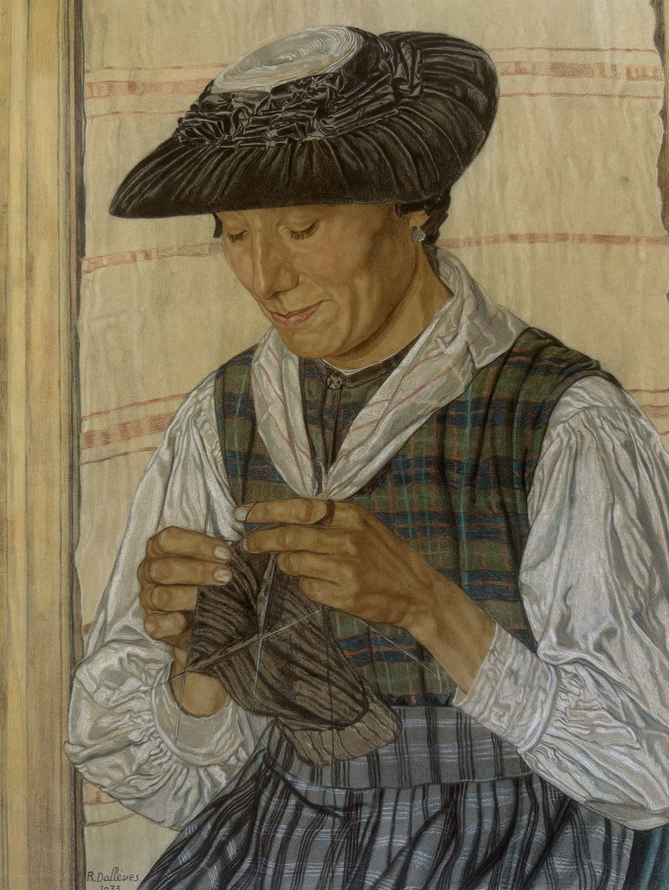 Raphy Dallèves, The knitting woman