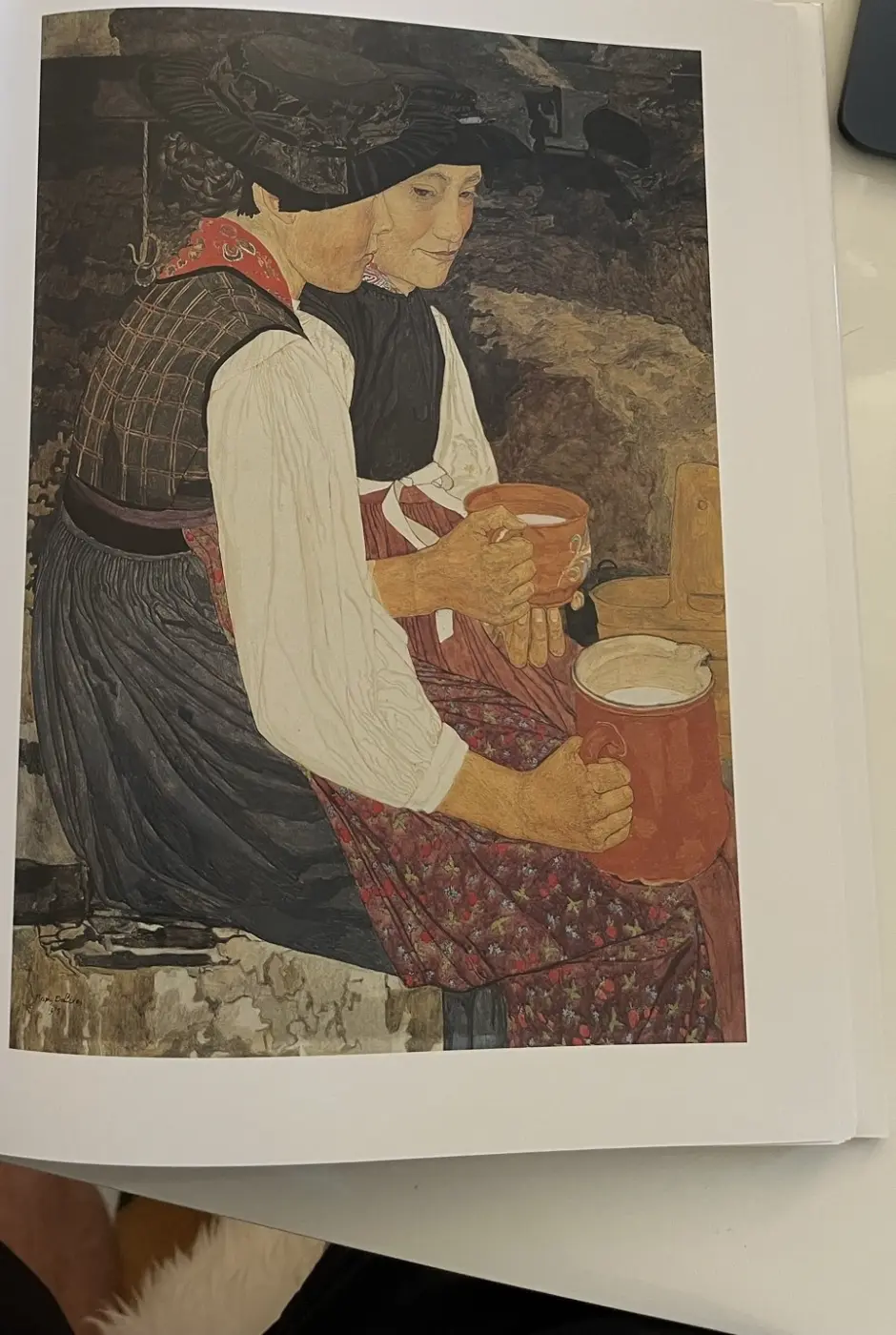 Raphy Dallèves, Deux Évolénardes aux pots de lait