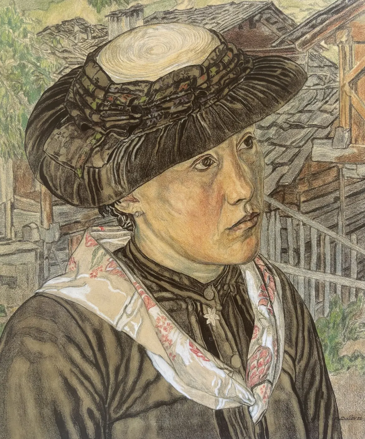 Raphy Dallèves, Évolénarde au chapeau